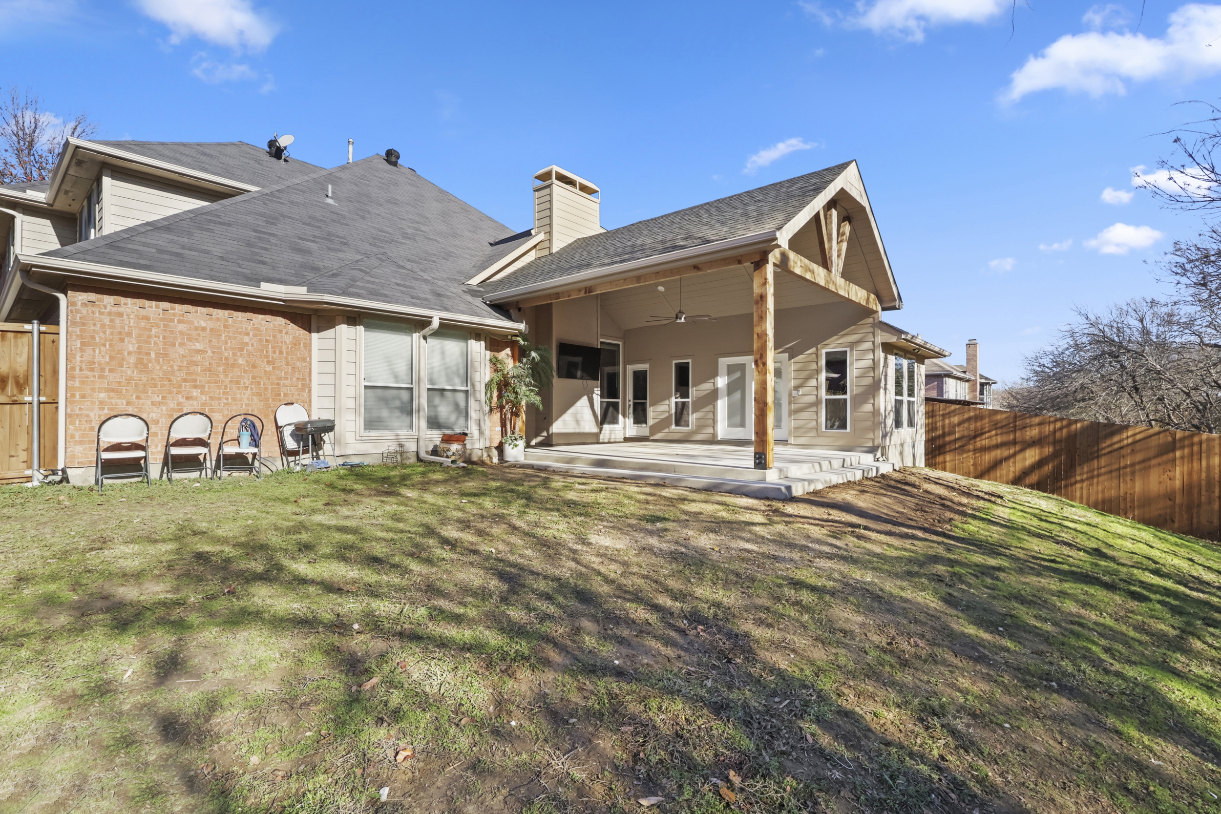 Home addition and patio cover in Garland TX