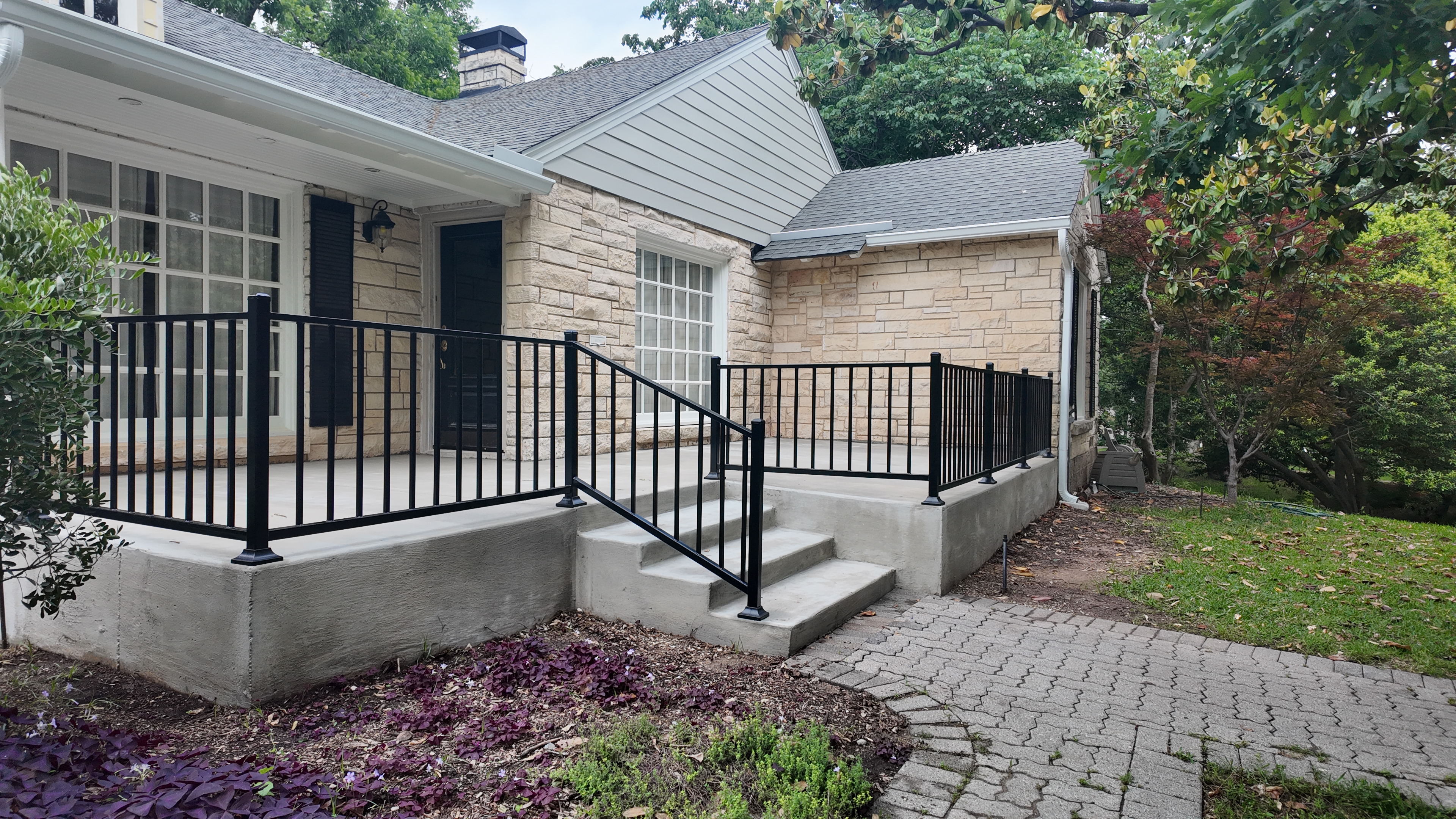 Concrete patio aerial view in Kessler Park Dallas